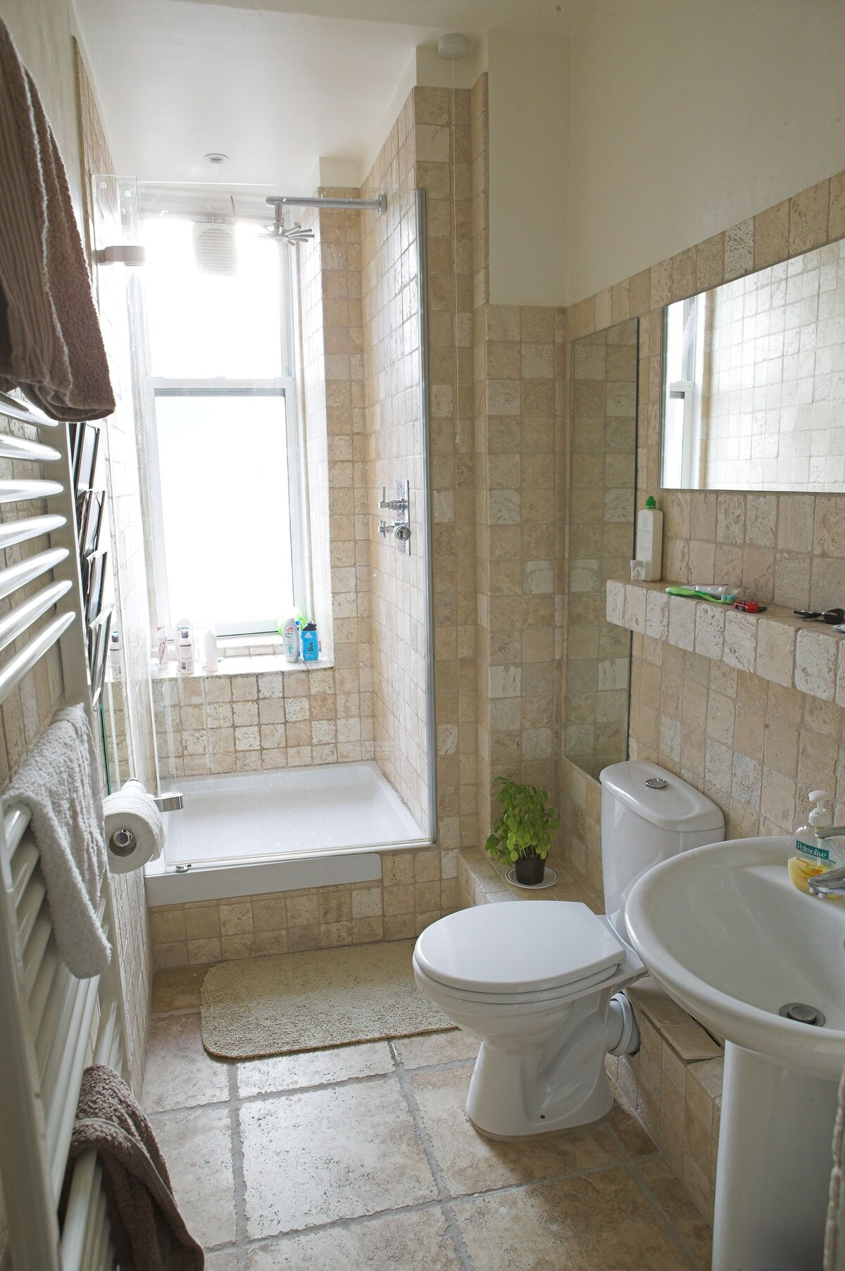 Bathroom at Double room with small double bed (120cm wide) in the Easter Road area, Edinburgh
