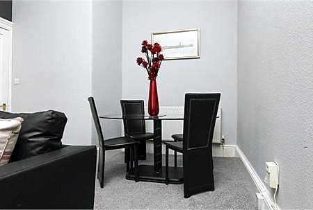 Living room at Large Two-Bed Tenement Flat Near Easter Road, Easter Road / east central Edinburgh.