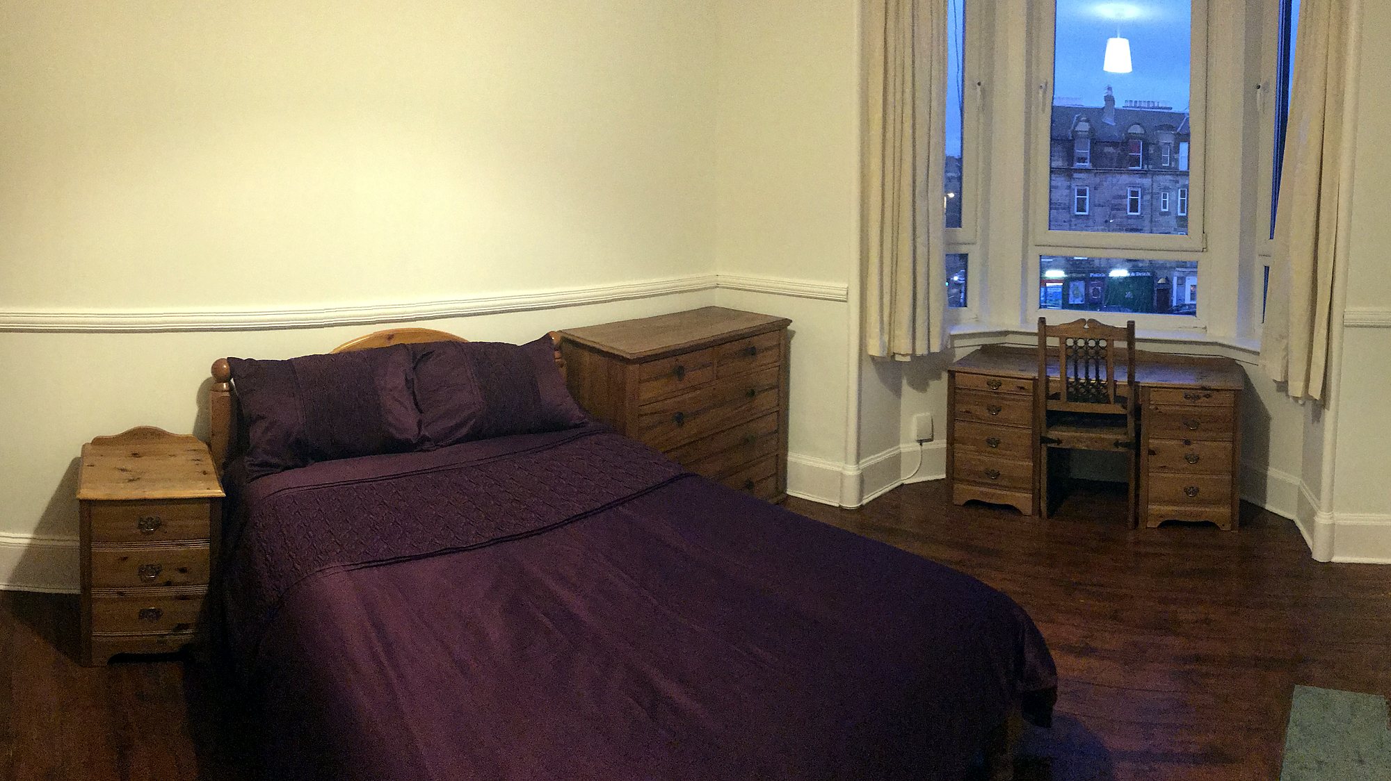 Bedroom at Warm Light Two-Bed Flat Near Easter Road, Easter Road / east central Edinburgh.