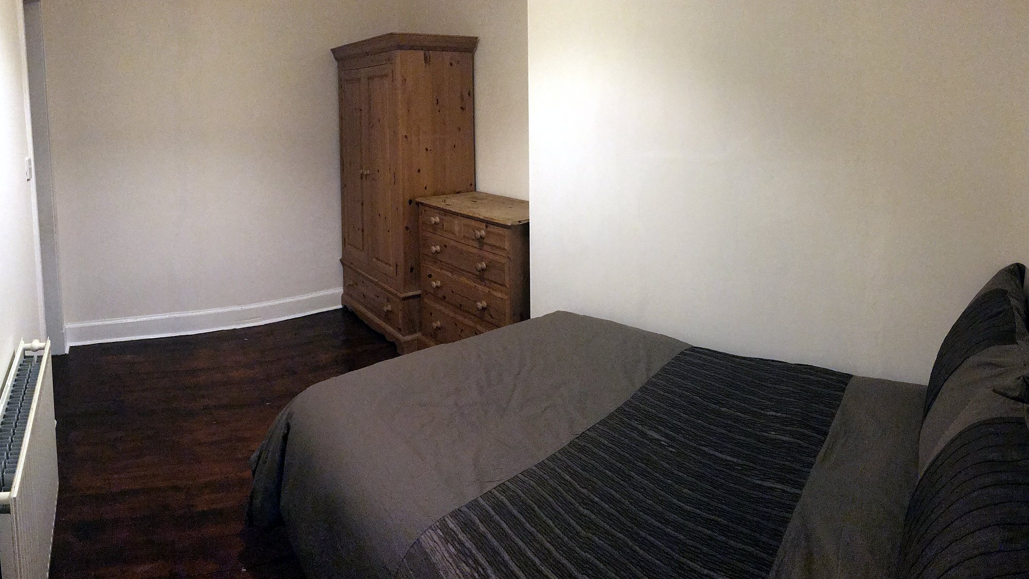 Bedroom at Warm Light Two-Bed Flat Near Easter Road, Easter Road / east central Edinburgh.