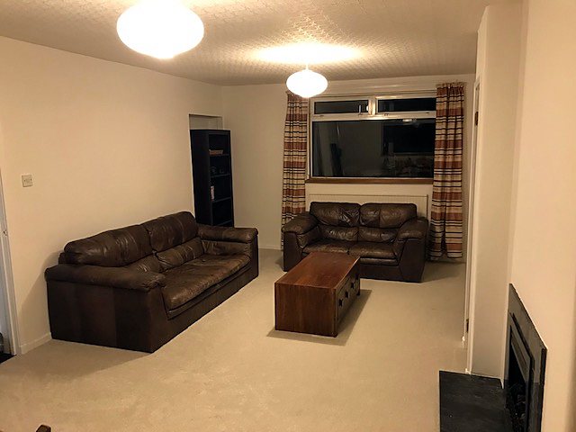 Living room at Renovated Three-Bed House With Gardens, The Inch / south Edinburgh.
